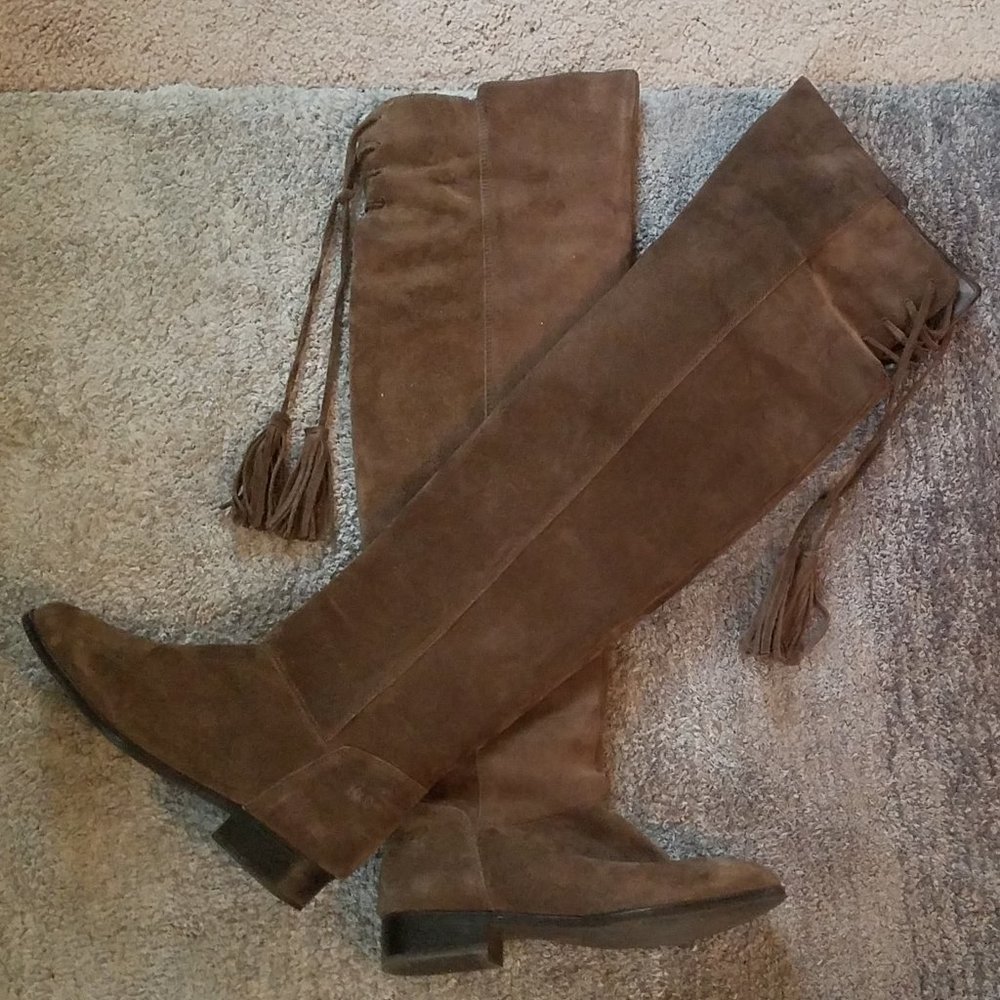 Musse & Cloud Brown Suede Over the Knee Boot - Picture 3 of 6